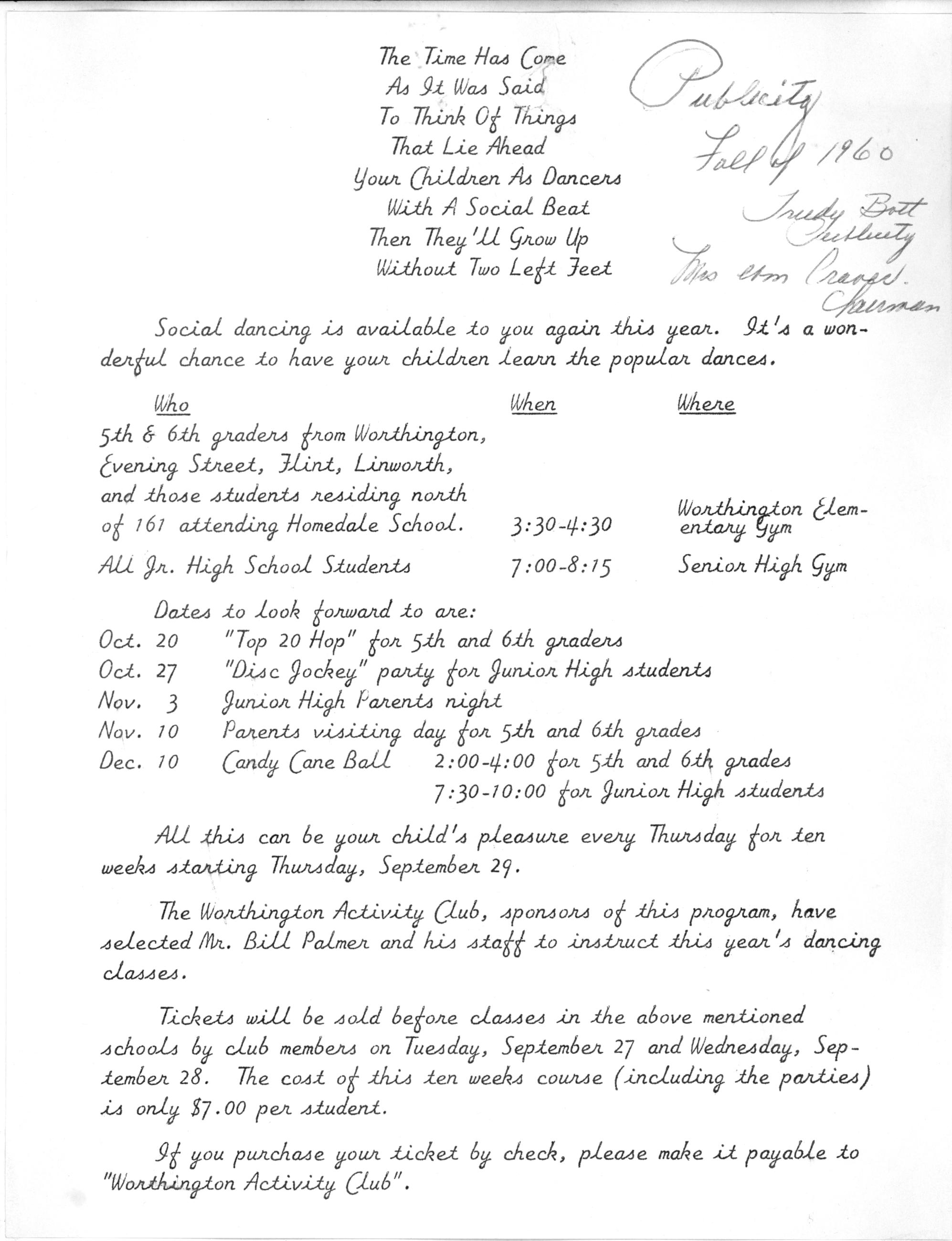 Activity Club Publicity