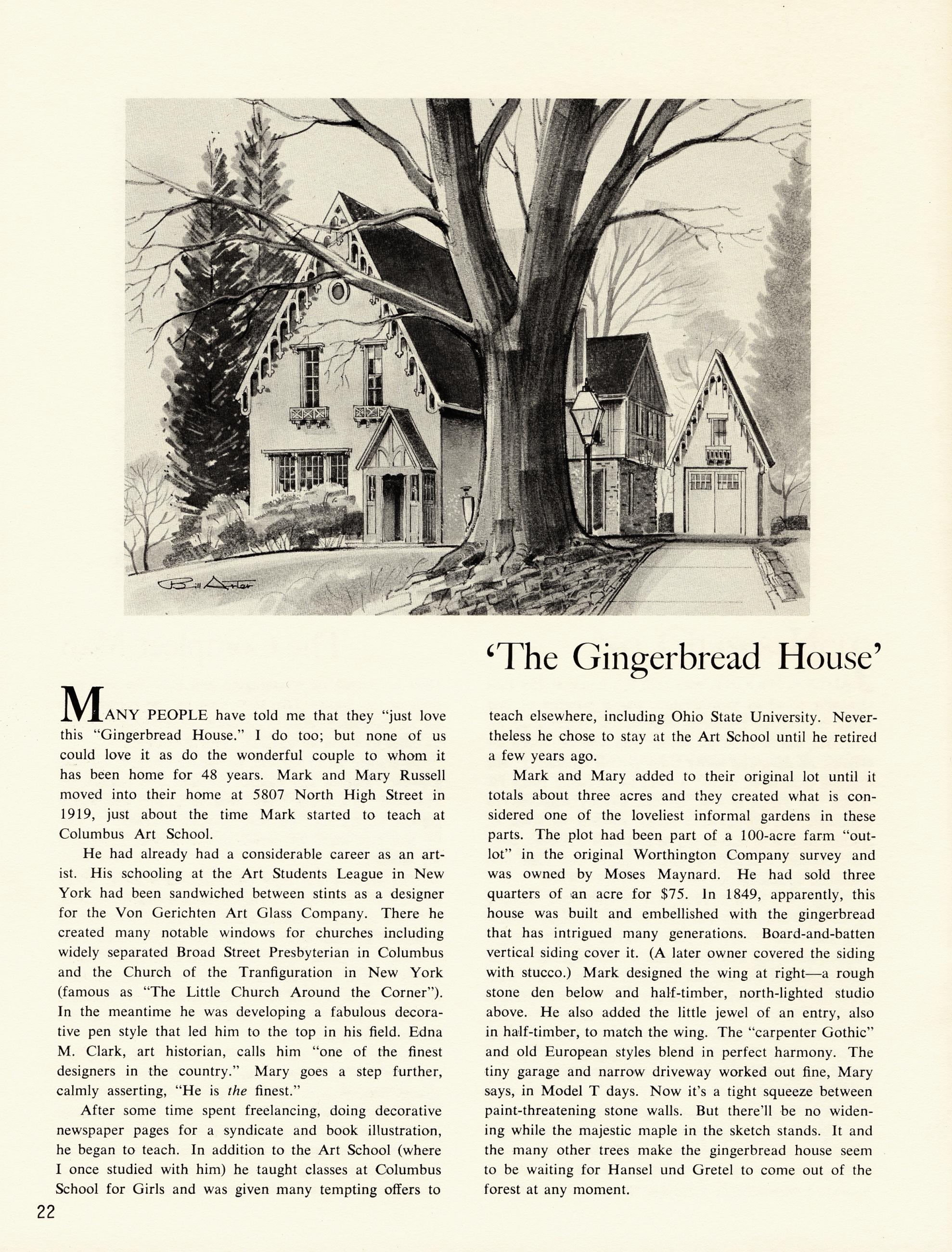 Columbus Vignettes: The Gingerbread House