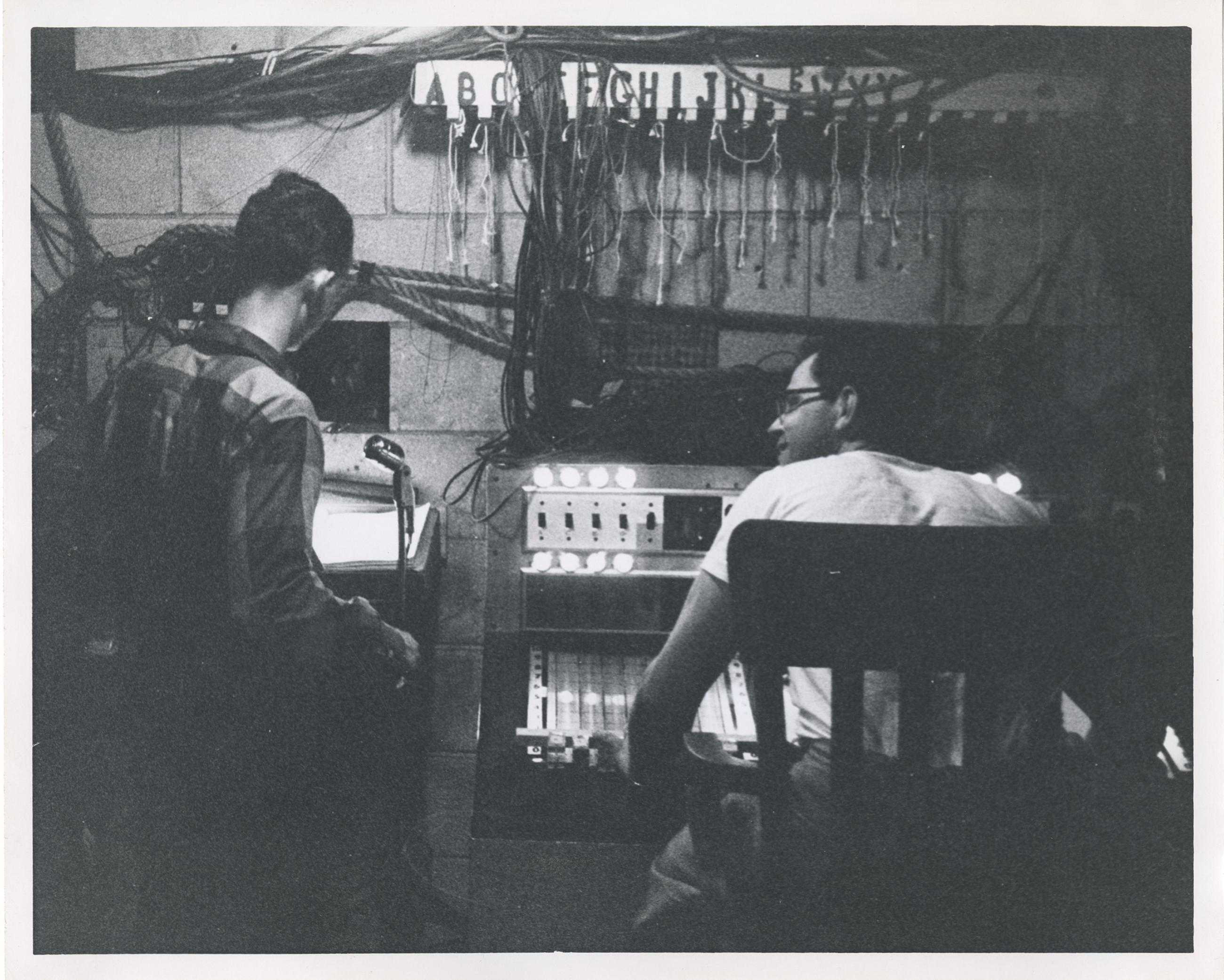 Fred Rider and Herb Theis in the Booth at Playhouse on the Green