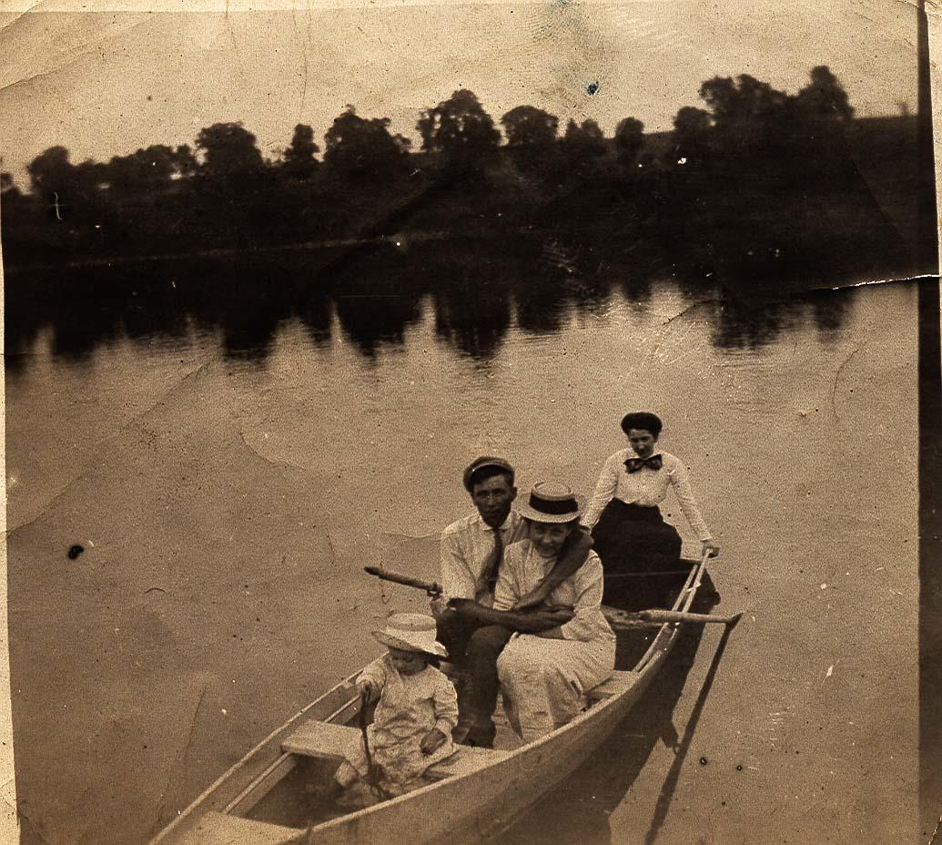 Gloyd family on a boat