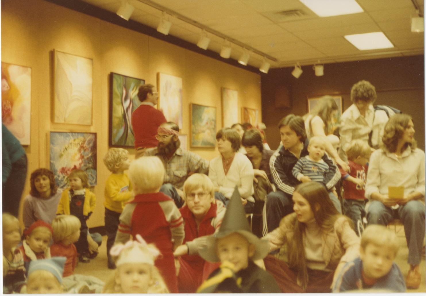 Photograph of Families Attending Halloween Storytime