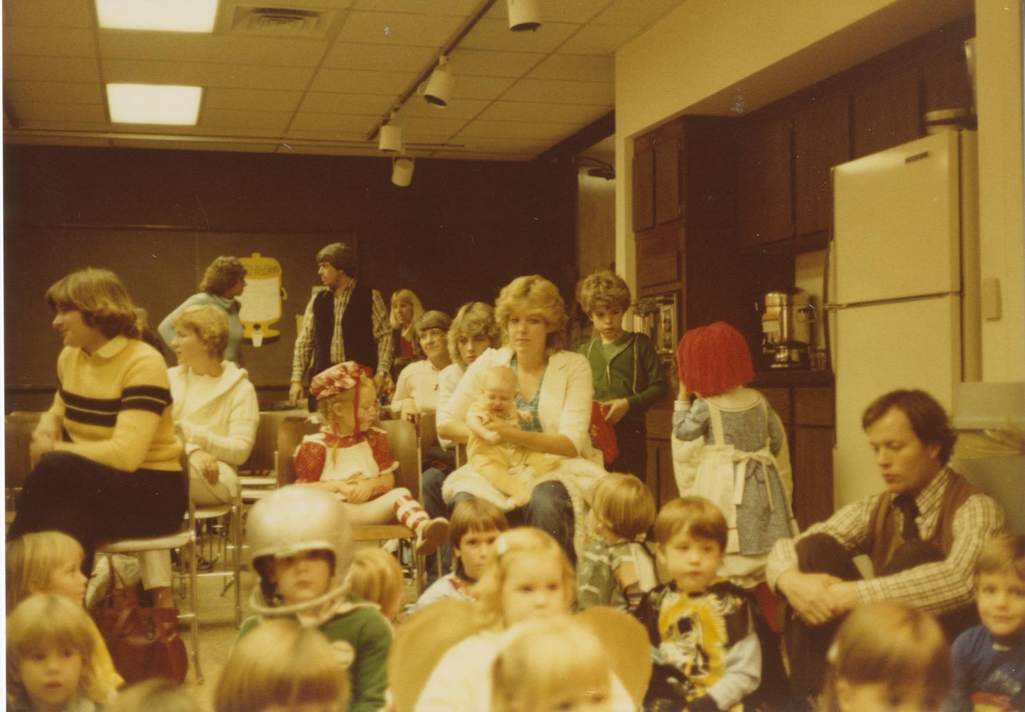 Photograph of Families Attending Halloween Storytime