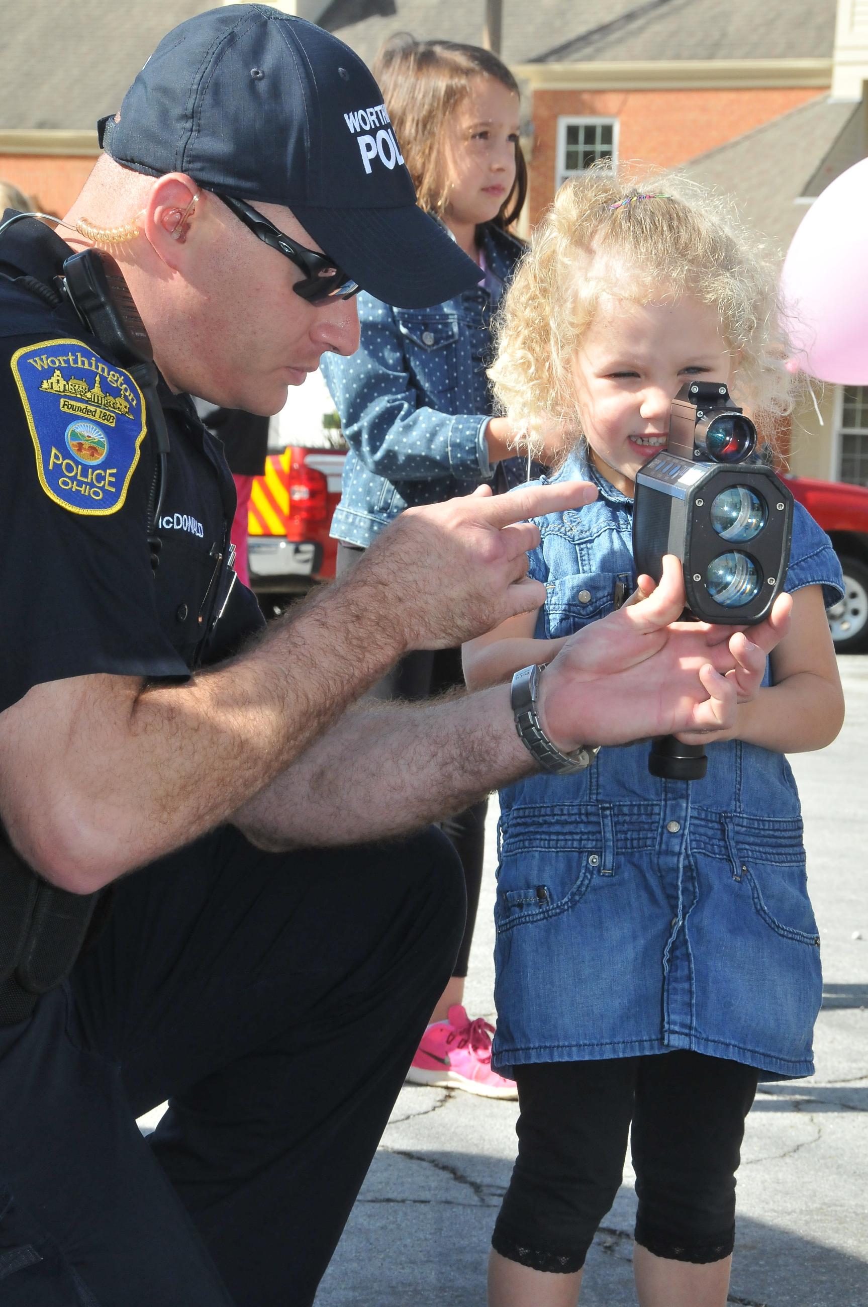 Photograph of Officer Chase McDonald at Worthington Police Open House