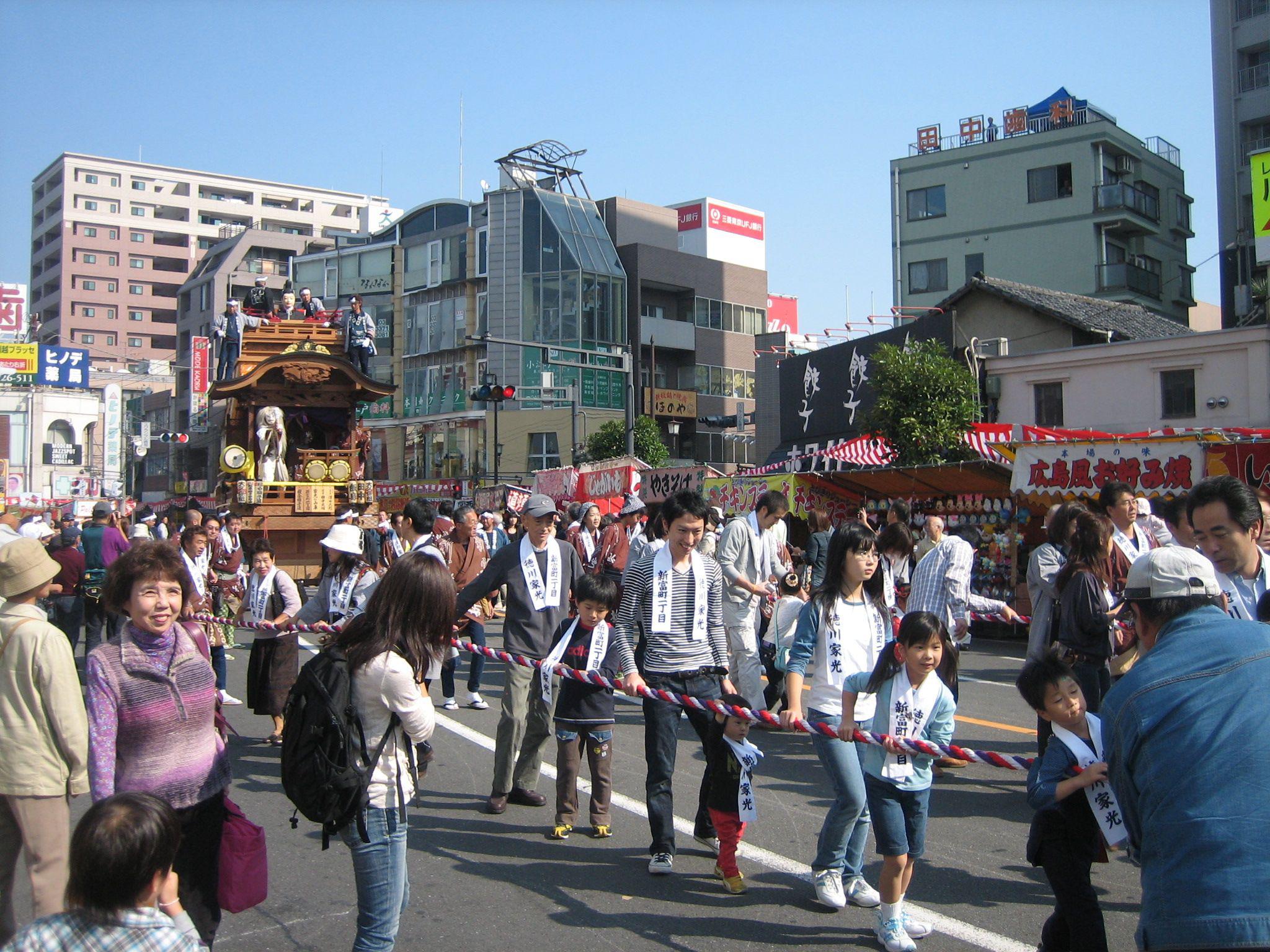 Photograph of the Kawagoe Festival in Kawagoe, Japan