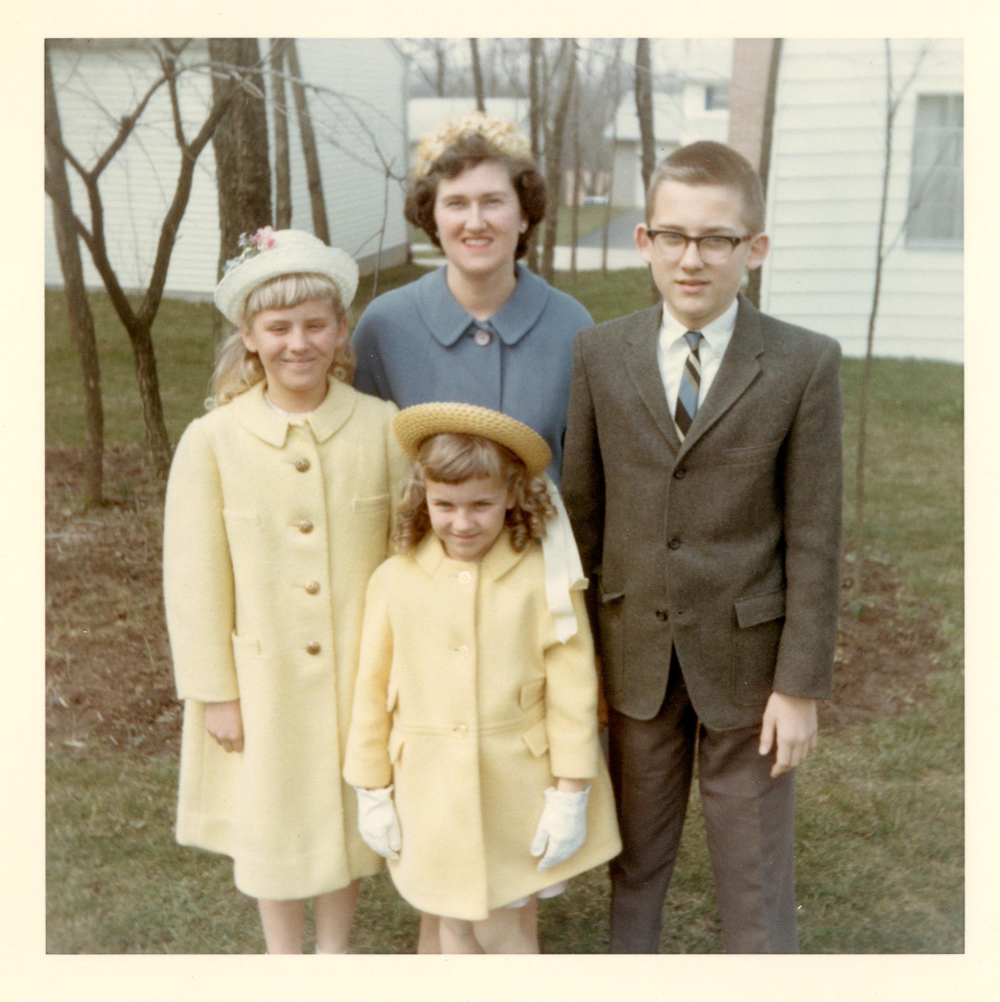 Photograph of the Larson Family on Easter Day, 1966