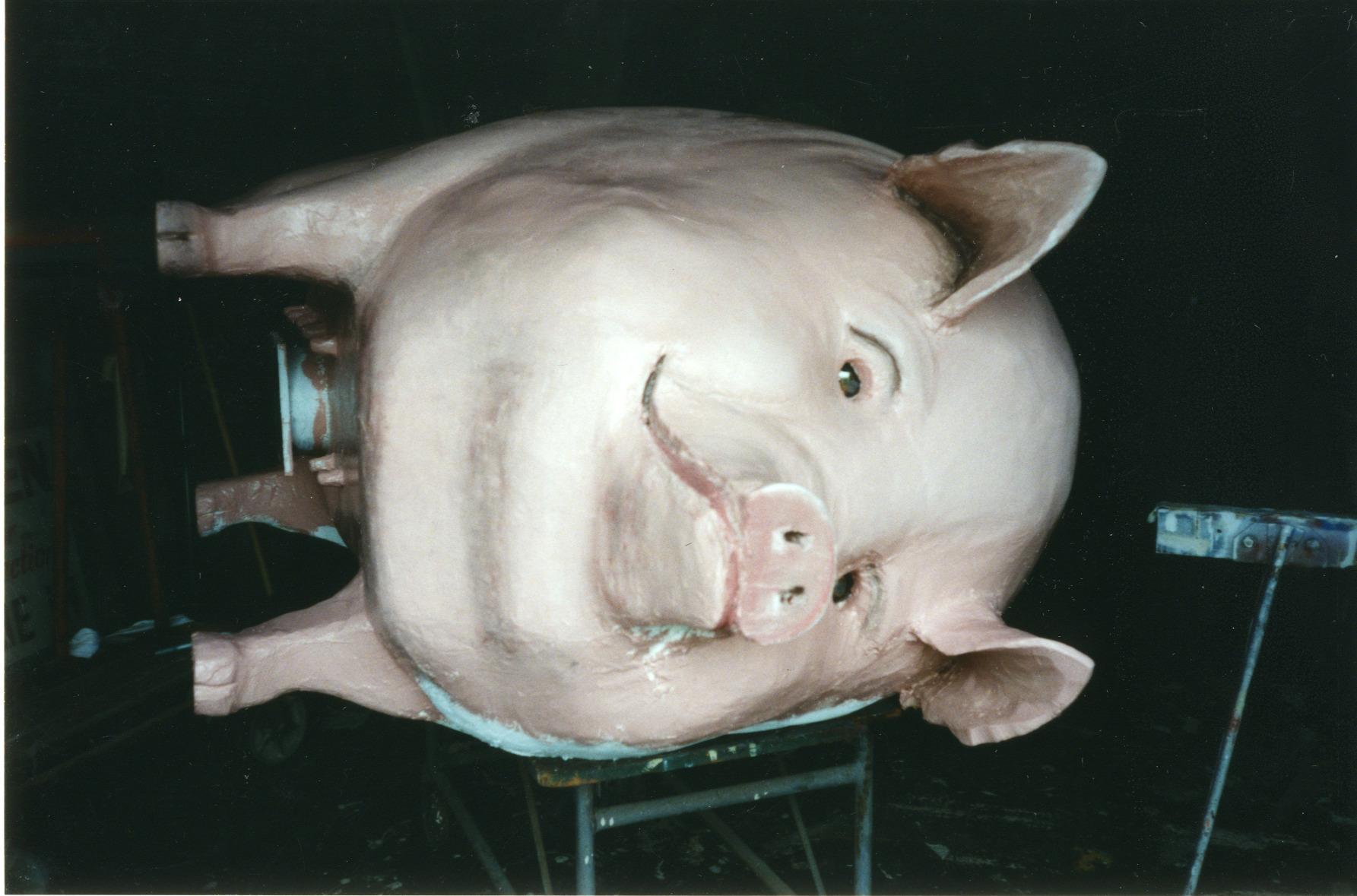 Pig Iron BBQ Statue Being Painted