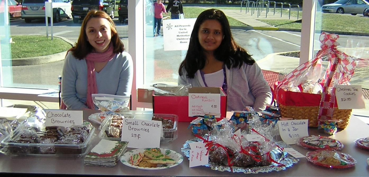Teens Selling Baked Goods at the 2006 Holiday Bazaar