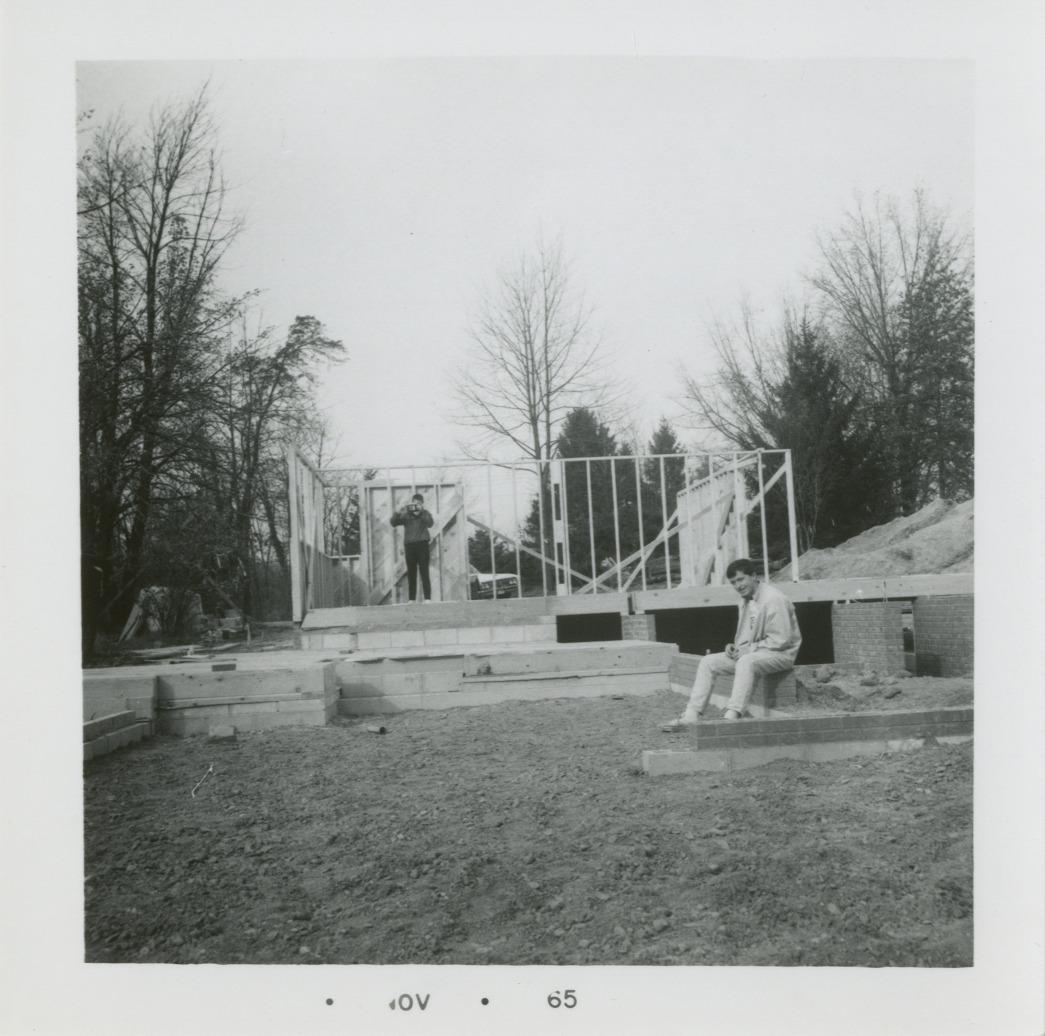 Two People at Construction Site of 500 Evergreen Circle