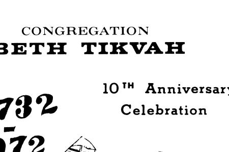 10th Anniversary Program and Invitation