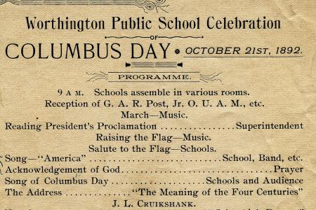 400th Anniversary of Columbus Day Program