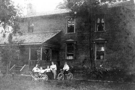 Brown-Weaver family by the Buttles-Pinney-Brown House