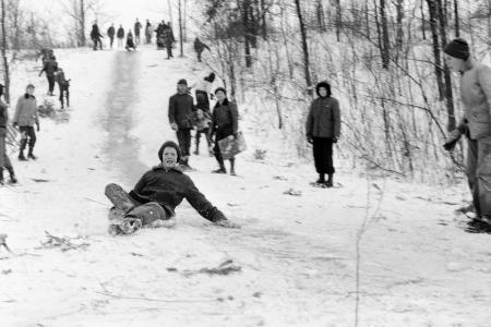 Child at the Bottom of "Devil's Hill" Sled Run