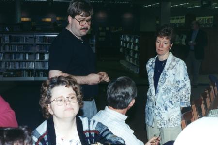 Chuck Gibson and Cindy Ault at the Northwest Library Pre-Opening Event