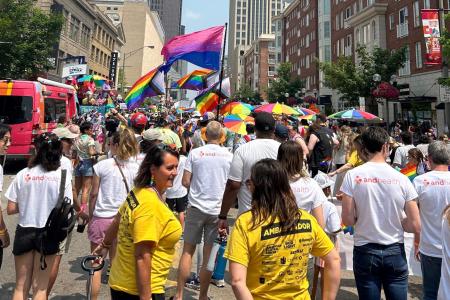 Crowd at the 2023 Stonewall Columbus Pride March