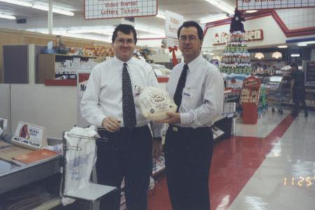 Dan Lauer and Joe Cousins Standing Inside Jubilee Grocery Store