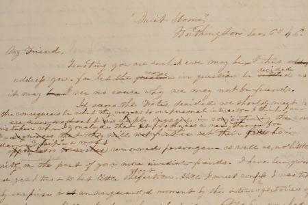 Draft of Letter to Leander Holmes from Mary Johnson of Worthington, Ohio,