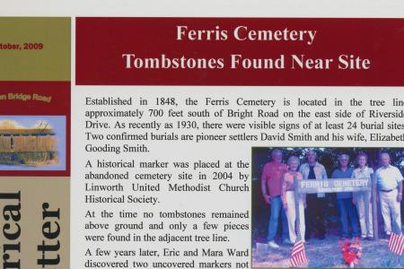 Ferris Cemetery Tombstones Found Near Site