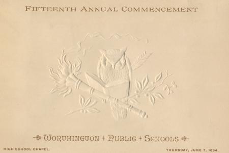 Fifteenth Annual Commencement Worthington Public Schools 1894