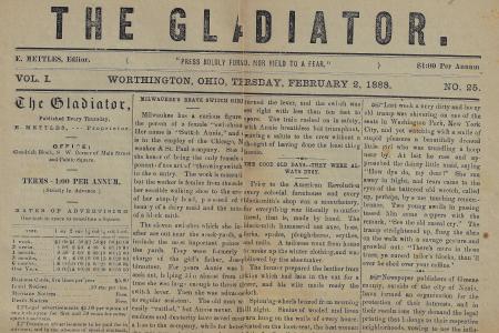 Gladiator Newspaper from February 2nd, 1888