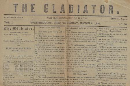 Gladiator Newspaper from March 8th, 1888