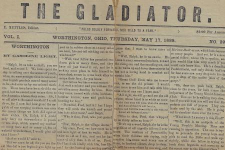 Gladiator Newspaper from May 17th, 1888