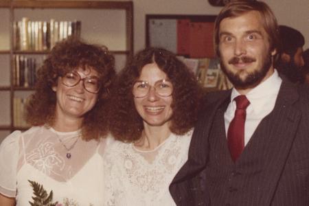 Holly Blake, Rachel Alexander and Bob Foulk at Wedding at the Old Worthington Library