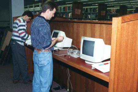 Installing Computers During the Northwest Library Construction