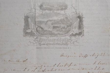 Letter to Achsa Johnson of Worthington, Ohio from Mary Johnson Sessions in Niagra Falls, New York