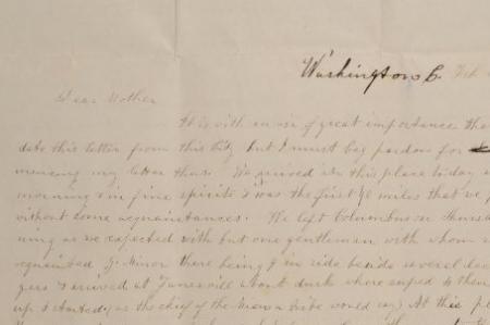 Letter to Achsa Johnson of Worthington, Ohio from Mary Johnson in Washington City