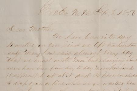 Letter to Achsa Johnson of Worthington, Ohio from Francis Sessions in Exeter, New Hampshire