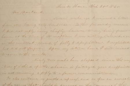 Letter to James Moreland of Henderson, Kentucky from Mary Johnson of Worthington, Ohio