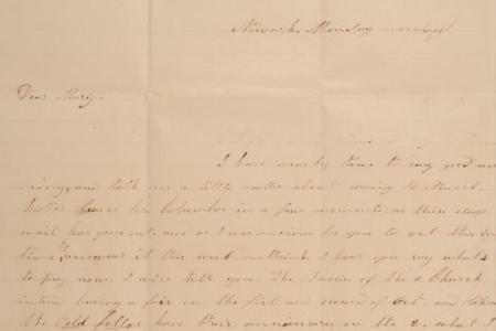 Letter to Mary Johnson of Worthington, Ohio from Mat H. of Newark, Ohio