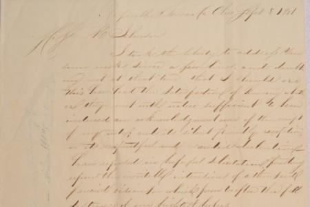 Letter to Mary Johnson of Worthington, Ohio from Charles Stickney of Republic, Ohio