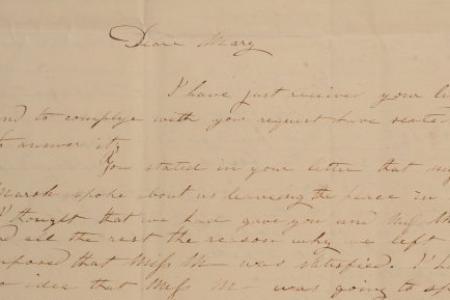 Letter to Mary Johnson of Worthington, Ohio from Emily Beckwith of Somerset, Ohio