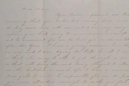 Letter to Mary Johnson of Worthington, Ohio from Jeannette Ridgway of Columbus, Ohio