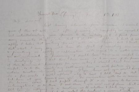 Letter to Mary Johnson of Worthington, Ohio from Leander Holmes of Fremont House, Chicago, Illinois