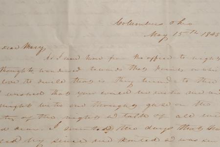 Letter to Mary Johnson of Worthington, Ohio from John Christian of Columbus, Ohio