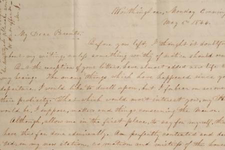 Letter to Orange & Achsa Johnson, Visiting Mansfield, Connecticut from Mary Johnson of Worthington, Ohio