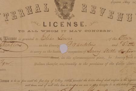 License for Elias Lewis to Keep Livery Stable