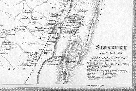 Map of Simsbury, Connecticut