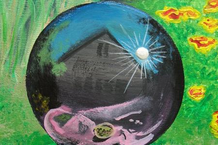 Painting by William (bc) (Bill) Collins Titled "Reflections"