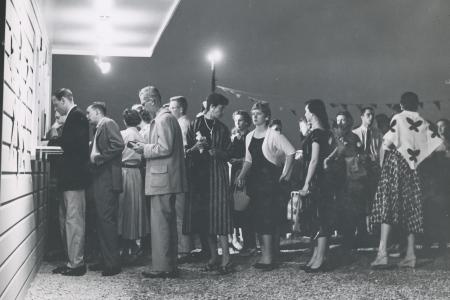 People Waiting in Line at the Box Office for Playhouse on the Green