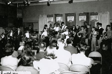 Photograph of Chuck Dailey and Students in Recital