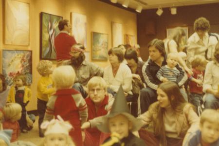 Photograph of Families Attending Halloween Storytime