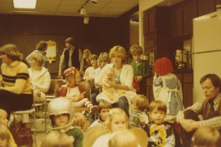 Photograph of Families Attending Halloween Storytime