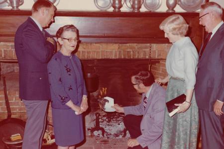 Photograph of Orange Johnson House Burning of the Mortgage