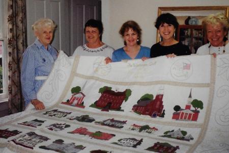 Photograph of Quilt Made by Edith Lewis Corbin with Her Daughters