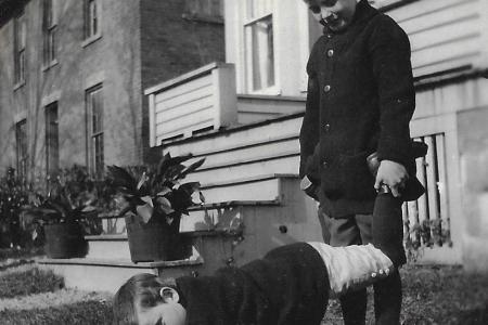 Photograph of Worthington Griswold and John McCullough on East Granville Road