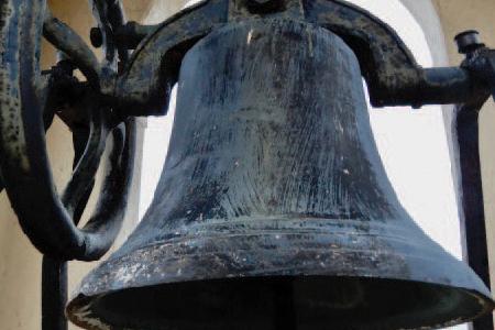 Photograph of the Bell in Kilbourne Middle School Tower