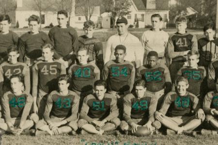 Photograph of the “County Champs” 1938 Worthington High School Football Team